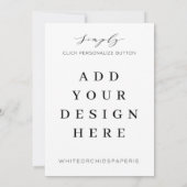 5"x7" 招待状印刷 招待状 (裏面)