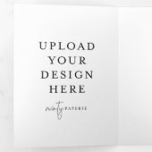 5"x7"3つ折り文字折りカード 三つ折りカード (内部最初)