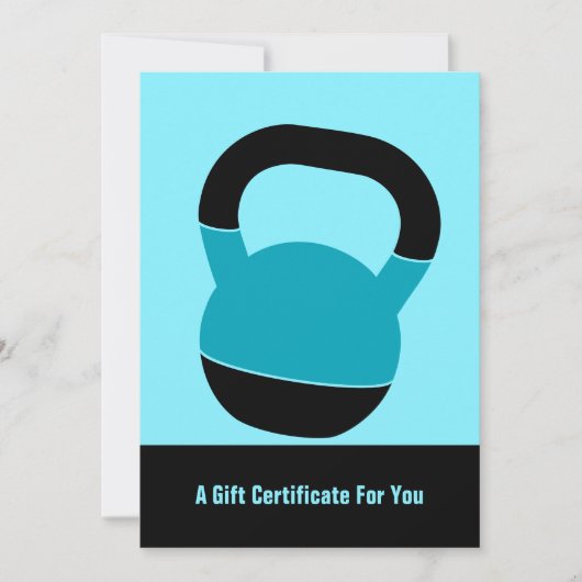 5"x7" Electric Blue Performance Gift Certificate (正面)