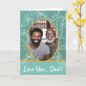 5"x7" Father's Dayカード(リーフ・デザイン付き) カード (黄色い花)