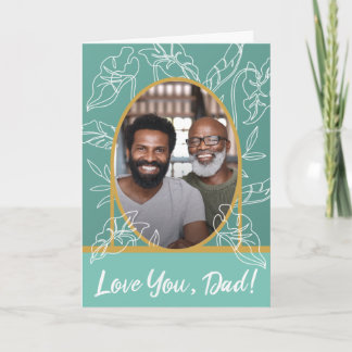 5"x7" Father's Dayカード(リーフ・デザイン付き) カード