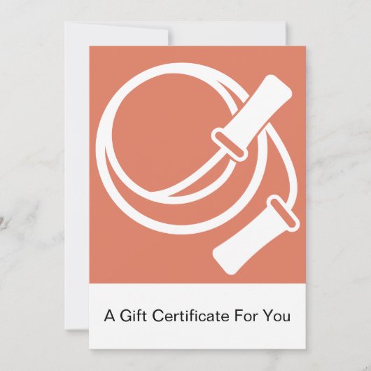 5"x7" Orange White Healthy Habits Gift Certificate (正面)