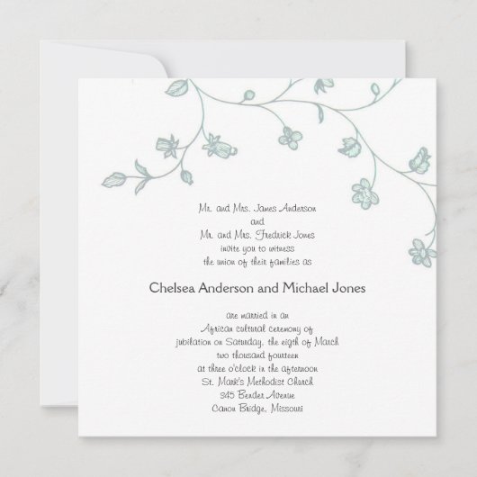 5 x 5結婚式招待状 招待状 (正面)