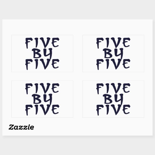 5 x 5 長方形シール (シート)