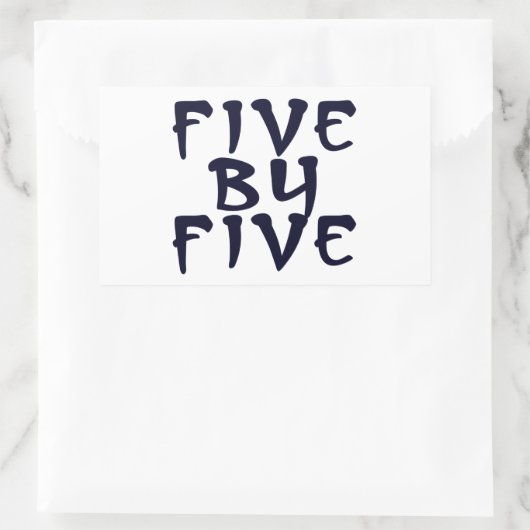 5 x 5 長方形シール (バッグ)