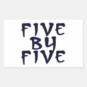 5 x 5 長方形シール (正面)
