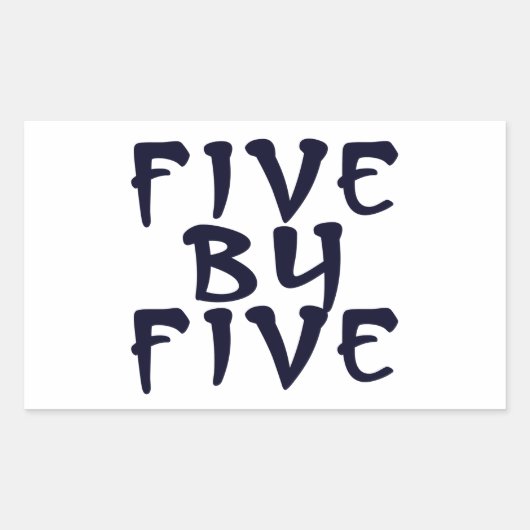 5 x 5 長方形シール (正面)