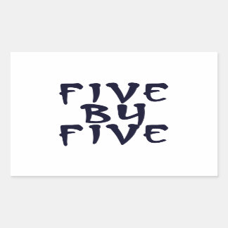 5 x 5 長方形シール