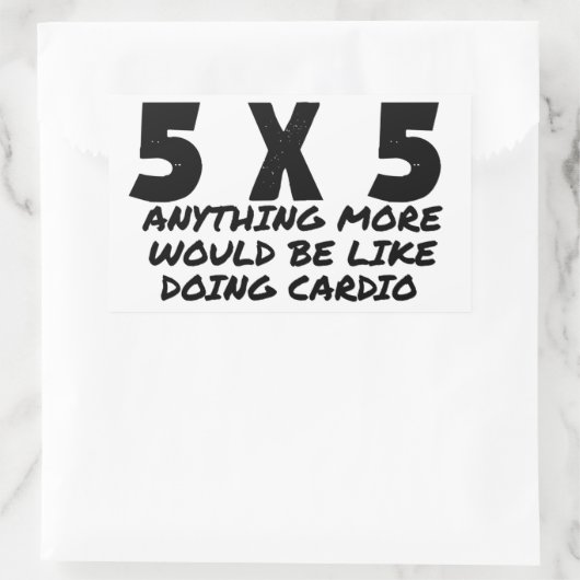 5 x 5 長方形シール (バッグ)