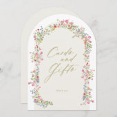 5 x 7アーチカードとギフトフローラブライダルシャワー記号 招待状 (正面/裏面)
