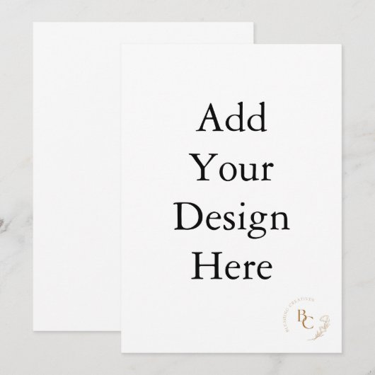 5 x 7インチの招待 招待状 (正面/裏面)