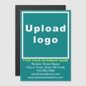 5 x 7インチティール(緑がかった色)グリーンマグネチックカードのビジネスブランド (正面/裏面)