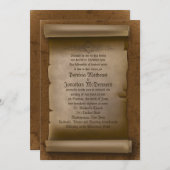 5 x 7インチヴィンテージ旧紙ゴシック結婚式招待状 招待状 (正面/裏面)