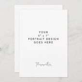 5 x 7インチ縦型ポートレートカード印刷テンプレート 招待状 (正面/裏面)