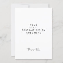 5 x 7インチ縦型ポートレートカード印刷テンプレート