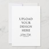 5 x 7インチ 招待状 (裏面)