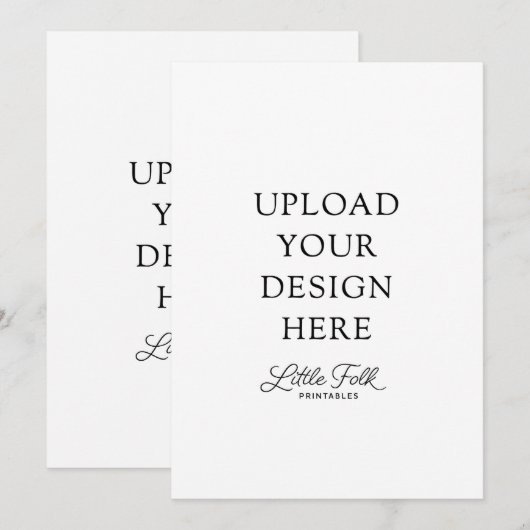 5 x 7インチ 招待状 (正面/裏面)