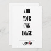 5 x 7インチA7垂直フラット招待状 セーブザデート (正面/裏面)