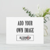 5 x 7インチA7水平フラット招待状 セーブザデート (スタンド正面)