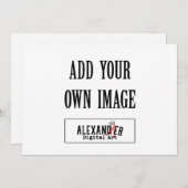 5 x 7インチA7水平フラット招待状 セーブザデート (正面/裏面)