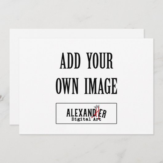 5 x 7インチA7水平フラット招待状 セーブザデート (正面/裏面)