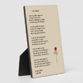 5 x 7イーゼルプラークに「ラブトークン」の詩 フォトプラーク (側面)