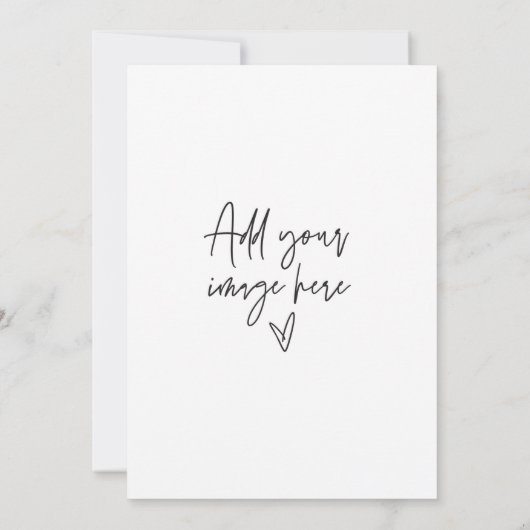 5 x 7カスタムウェディング招待状ホリデーフォトカード 招待状 (裏面)