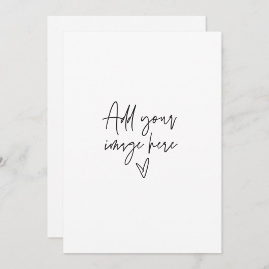 5 x 7カスタムウェディング招待状ホリデーフォトカード 招待状 (正面/裏面)