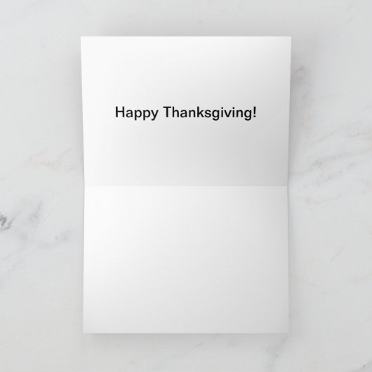 5 x 7カードHappy Thanksgiving七面鳥 サンキューカード (内部)