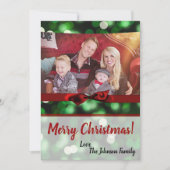 5 x 7クリスマスクリスマスグリーン《写真》ぼけ味ライトPHOTOカード シーズンカード (正面)