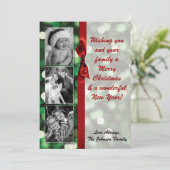 5 x 7クリスマスクリスマスグリーン《写真》ぼけ味ライトPHOTOカード シーズンカード (スタンド正面)