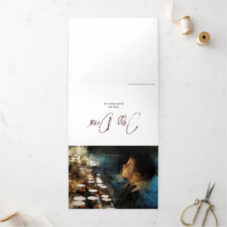 5 x 7グリーティングカード、司祭への贈り物、ディーコン 三つ折りカード