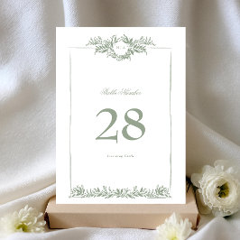 5 x 7セージ緑の葉付きリース枠の表番号