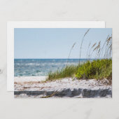 5 x 7ビーチ横向きグリーテ空白のィングカード サンキューカード (正面/裏面)