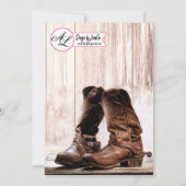 5 x 7フォト卒業パーティー招待状ブーツカウンター 招待状 (裏面)