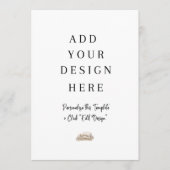 5 x 7フラットカード メニュー (正面)