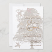 5 x 7ブラウンオークツリー結婚式招待状 招待状 (正面)