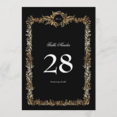 5 x 7モノグラムブラック金ゴールドリース表 (正面)