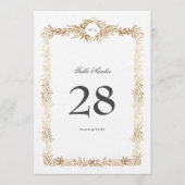 5 x 7モノグラム金ゴールドリースクラシック表の番号 (正面)