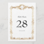 5 x 7モノグラム金ゴールドリースクラシック表の番号 (裏面)