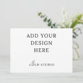 5 x 7ランドスケープ招待状空白のテンプレート 招待状 (スタンド正面)