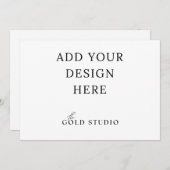 5 x 7ランドスケープ招待状空白のテンプレート 招待状 (正面/裏面)