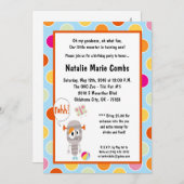 5 x 7リトルモンスターバースデーパーティーへの招待 招待状 (正面/裏面)