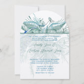 5 x 7ヴィンテージピーコックバード結婚式招待状 招待状 (正面)