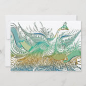 5 x 7ヴィンテージピーコックバード結婚式招待状 招待状 (裏面)