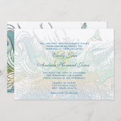 5 x 7ヴィンテージピーコックバード結婚式招待状 招待状 (正面/裏面)