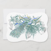 5 x 7ヴィンテージピーコックバード結婚式招待状 招待状 (裏面)