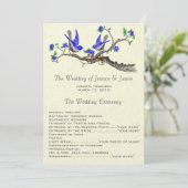 5 x 7ヴィンテージブルーバード結婚式 プログラム (スタンド正面)