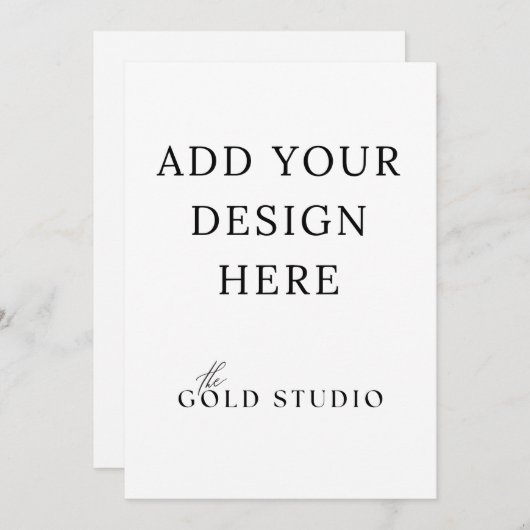 5 x 7両面招待状テンプレートポートレート 招待状 (正面/裏面)