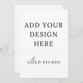 5 x 7両面招待状テンプレート（縦向き） 招待状 (正面/裏面)